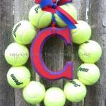 Tennis Love Wreath With Letter