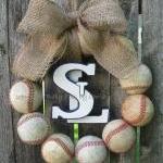 Saint Louis Cardinals Burlap Baseball Love Wreath..