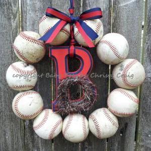 Bearded Boston Red Sox Baseball Wreath