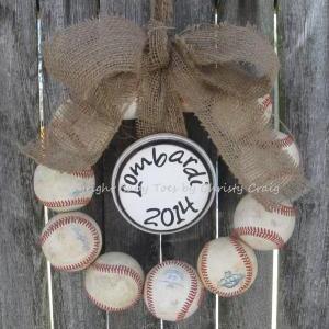 The Original Burlap Baseball Wreath With Name..