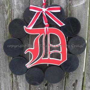 The Original Detroit Red Wings Hockey Wreath With..