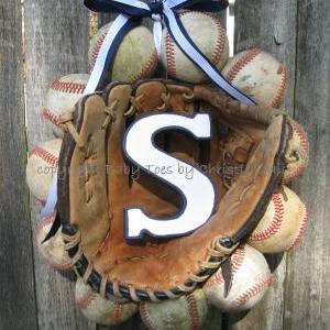 The Original Baseball Wreath - With Glove And..