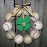 Fightin' Irish Baseball Love Wreath