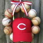 Baseball Love Wreath - With Hat