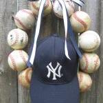 Baseball Love Wreath - With Hat