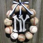 Baseball Love Wreath - With Two Letters Or Numbers